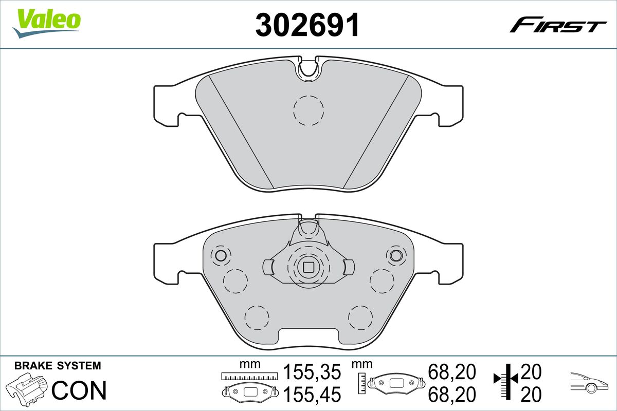 Set placute frana,frana disc 302691 VALEO